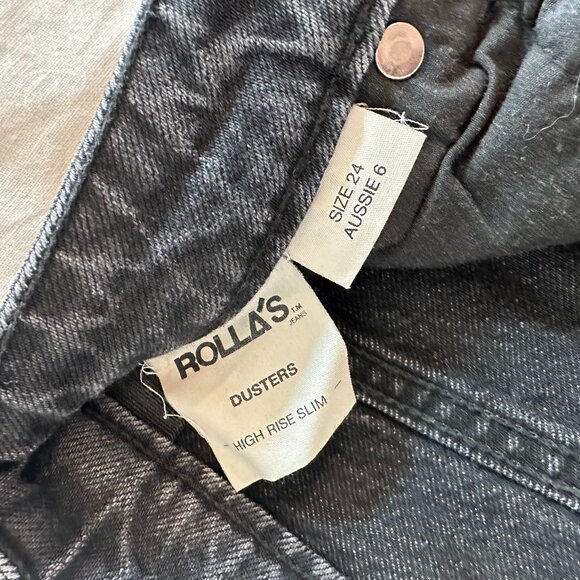 ROLLA'S Dusters Slim Straight Jean in Comfort Shadow - Size 24 (Aussie 6) - Picture 6 of 8